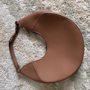 Elegant Brown Leather Hobo Bag